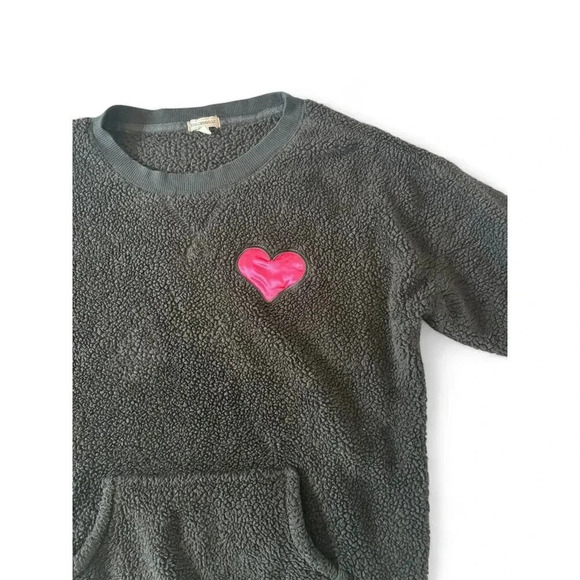 Insomniax Women's Black Plush Fuzzy Long Sleeve Pull Over Sweater Size M - Picture 5 of 6